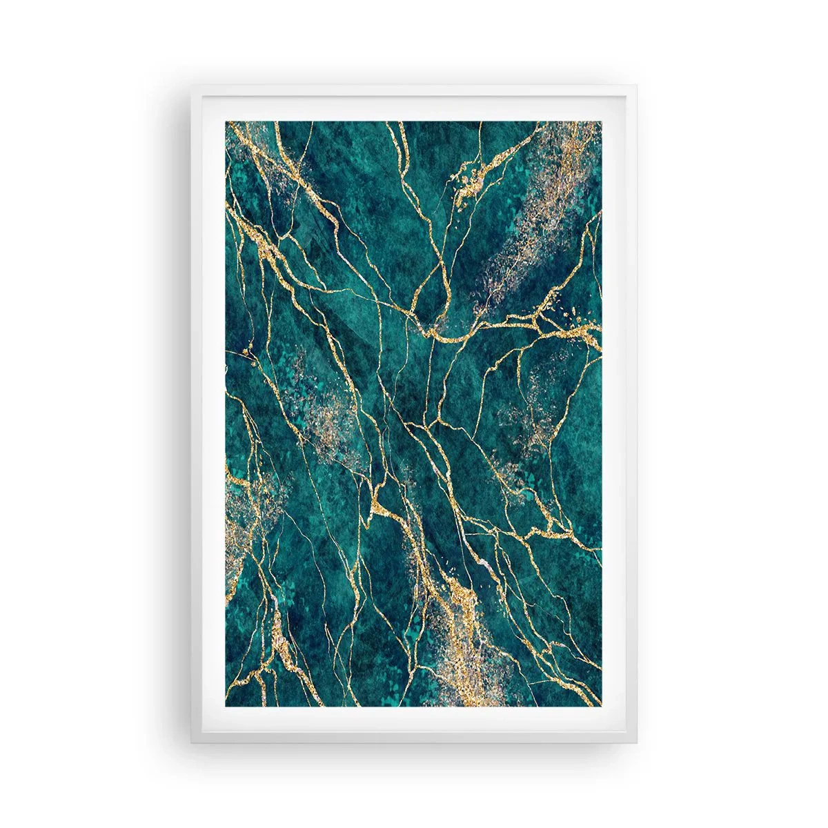 Plakat w białej ramie - Żyła złota - 61x91 cm