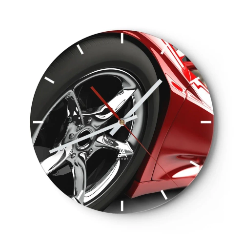 Zegar ścienny - Stworzony do szybkości - 40x40 cm