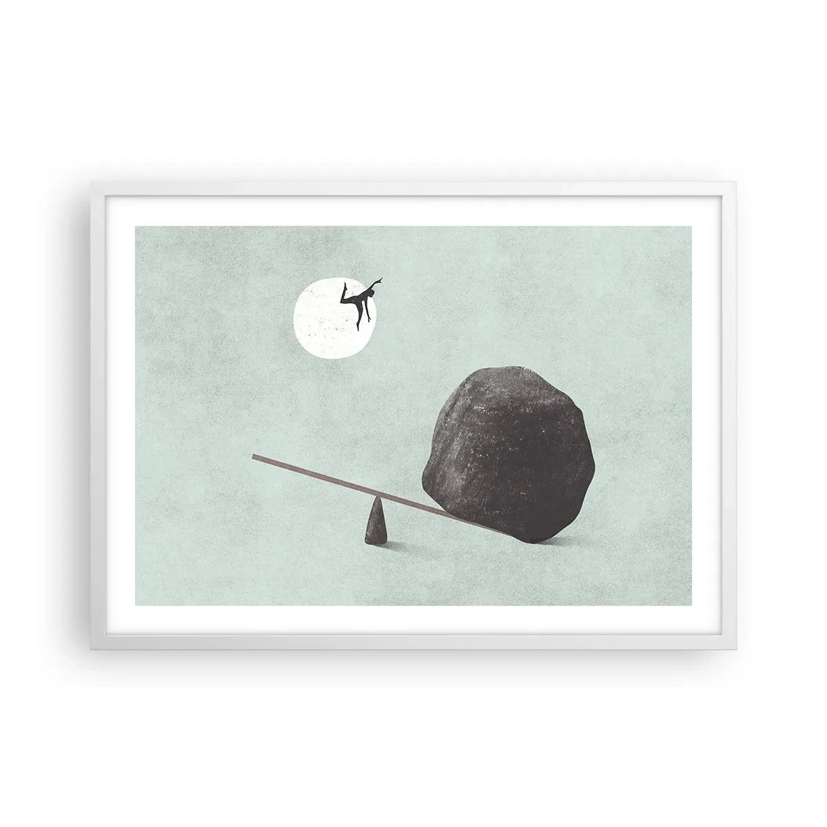 Plakat w białej ramie - Spełnione marzenie - 70x50 cm