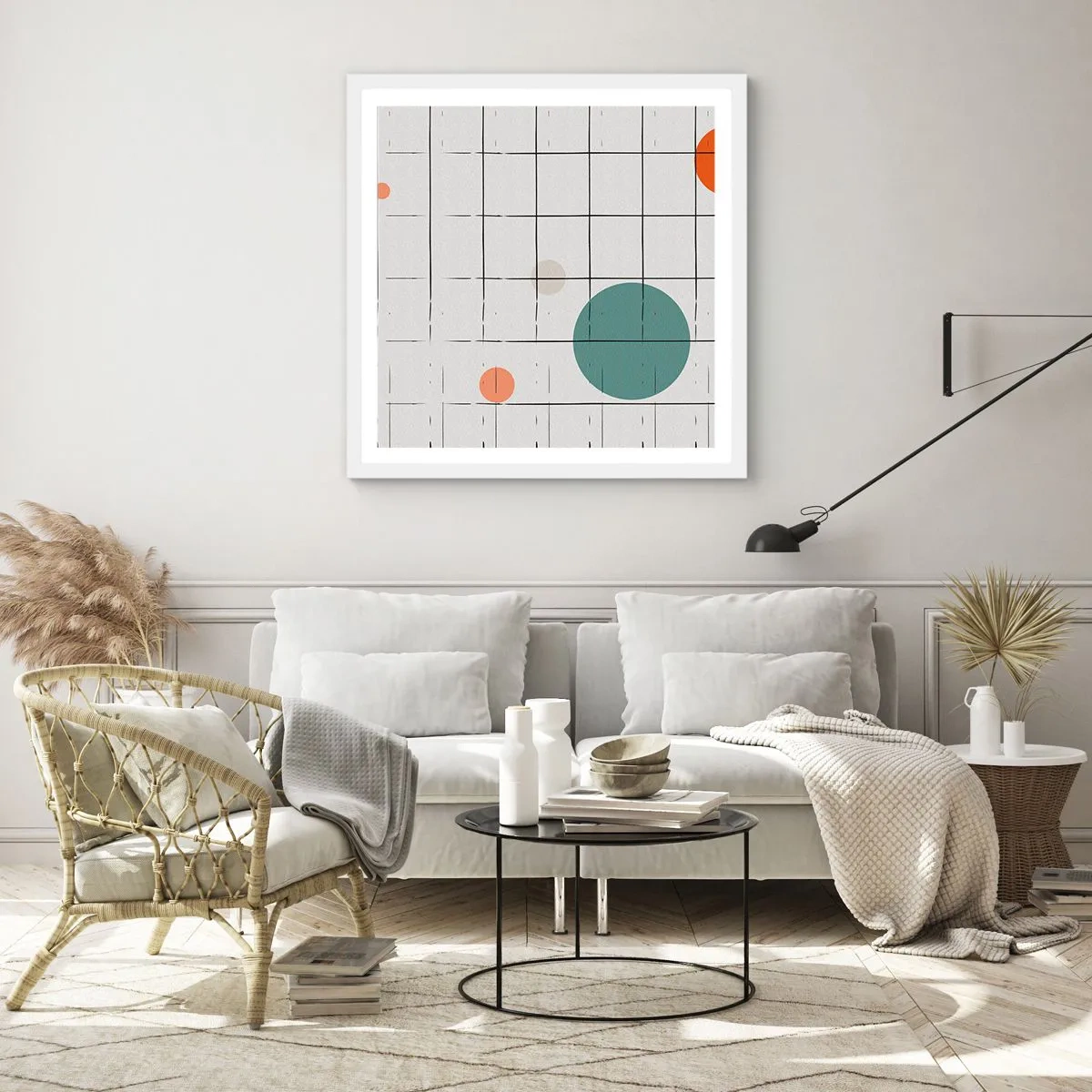 Plakat w białej ramie - Uwięzione. My czy one? - 50x50 cm