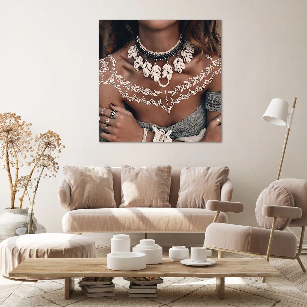 Obraz na płótnie - Talizmany, rytuały kobiecości - 60x60 cm