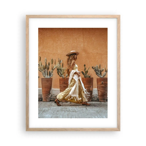 Plakat w ramie jasny dąb - W stylu hippie - 40x50 cm