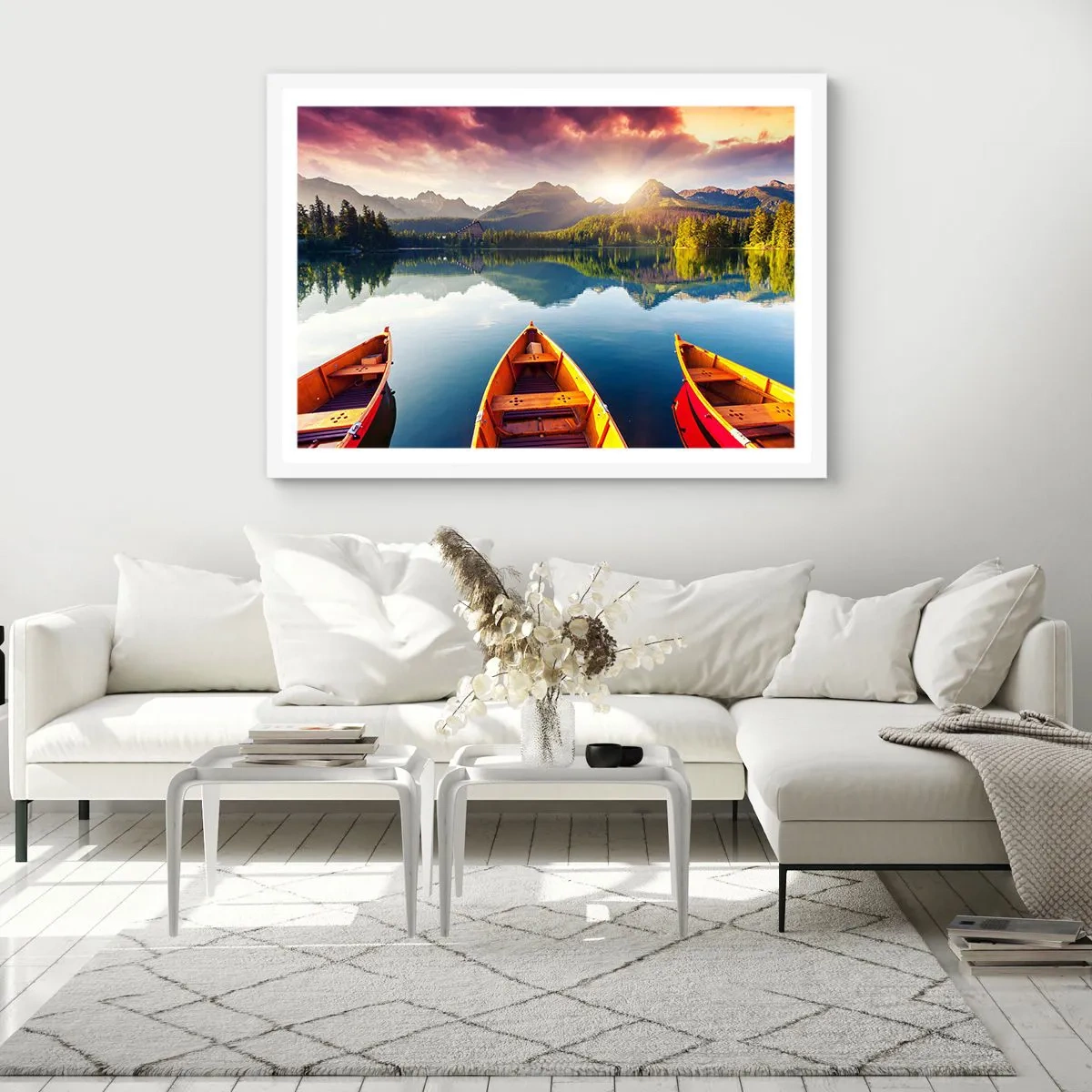 Plakat w białej ramie - Nic przeciw naturze - 100x70 cm