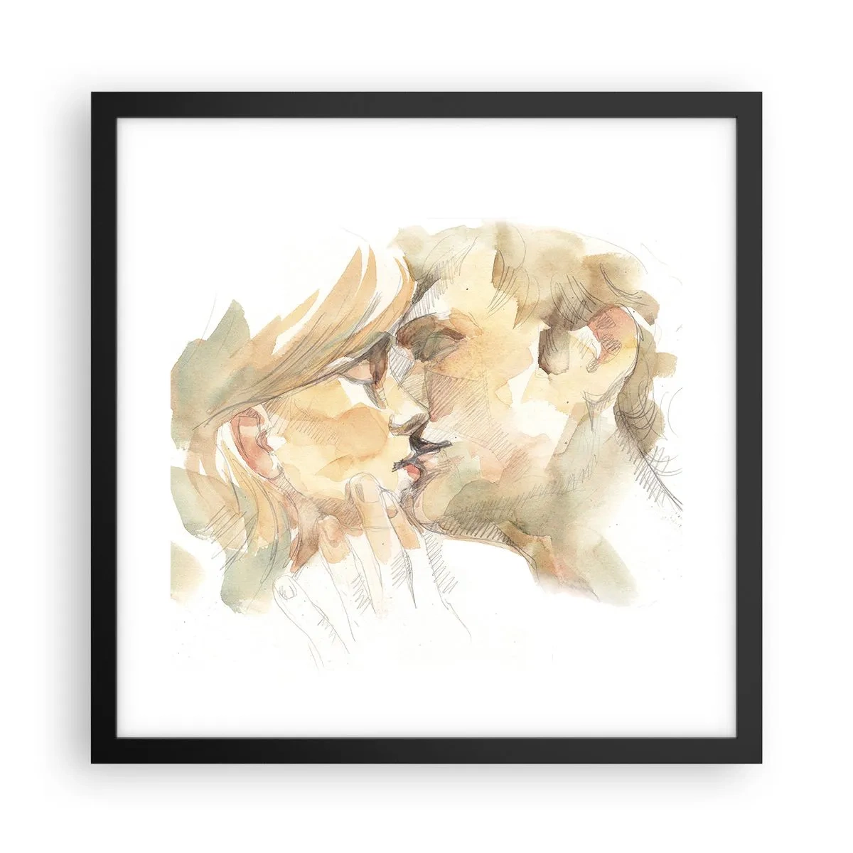 Plakat w czarnej ramie - Odnaleziona połowa? - 40x40 cm