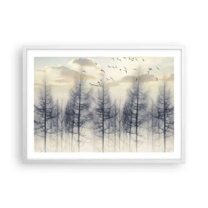 Plakat w białej ramie - Duchy lasu - 70x50 cm