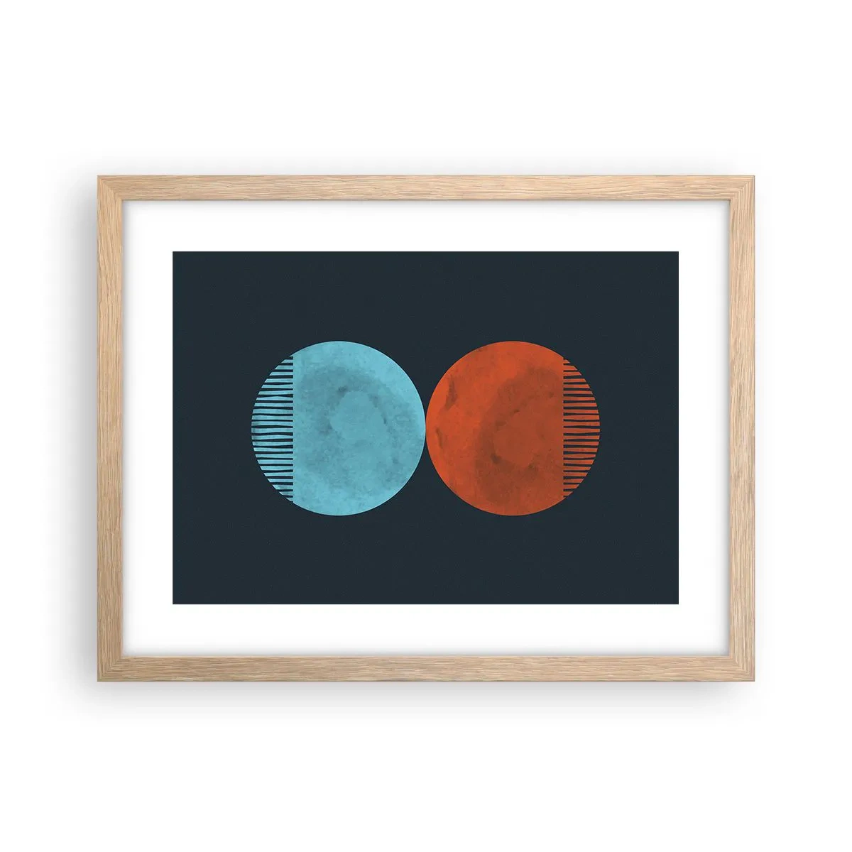 Plakat w ramie jasny dąb - Tylko geometria? - 40x30 cm