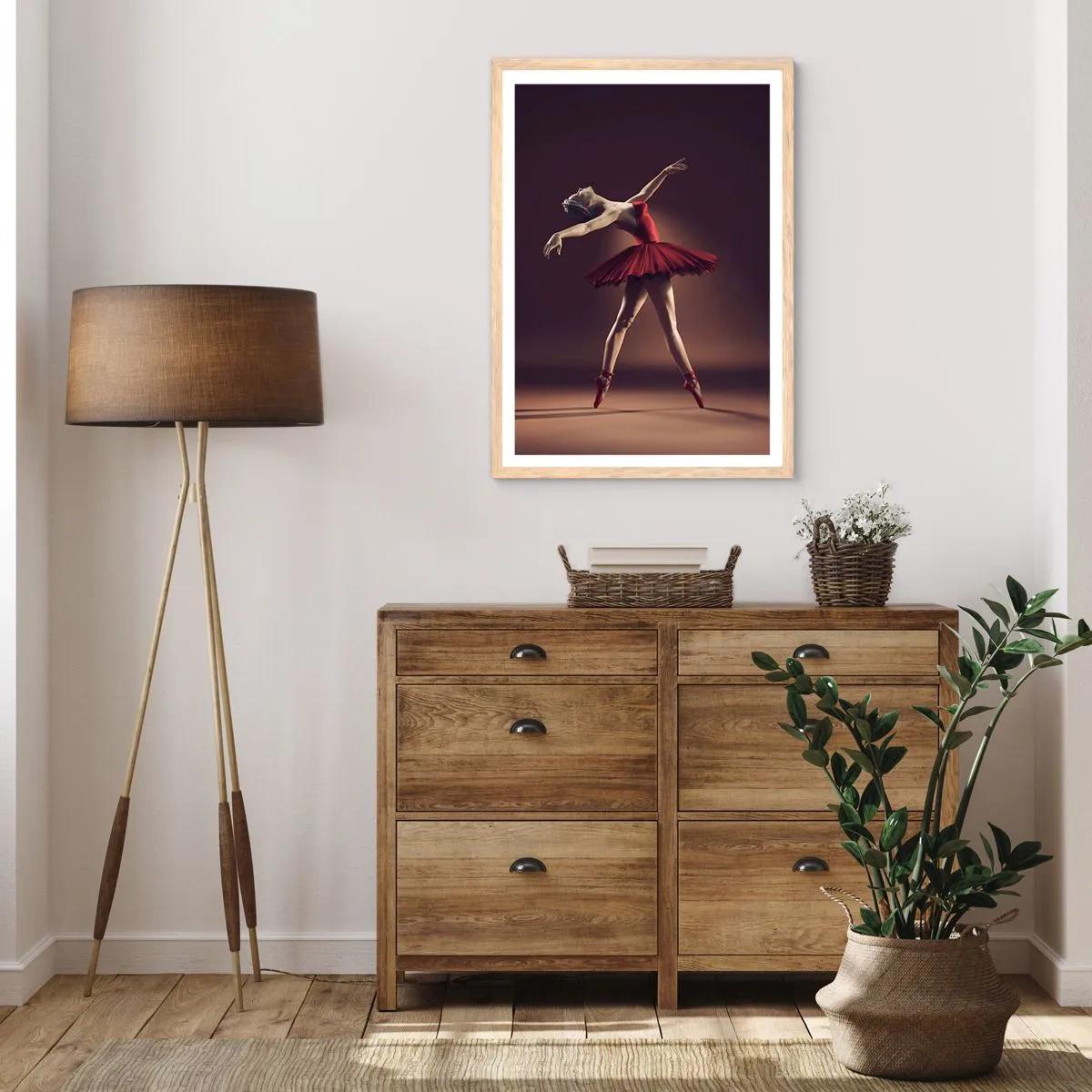 Plakat w ramie jasny dąb - Prima ballerina - 61x91 cm