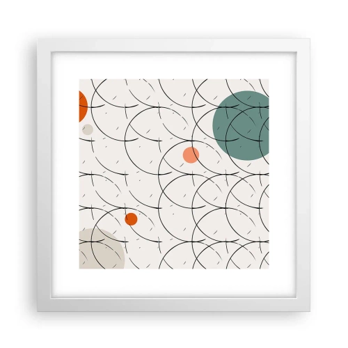 Plakat w białej ramie - W pop-artowym duchu - 30x30 cm