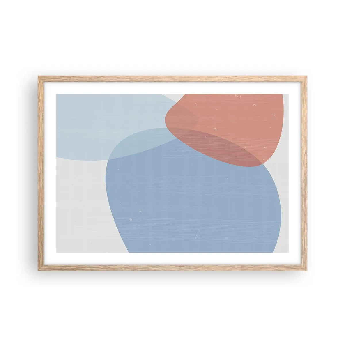 Plakat w ramie jasny dąb - Pastelowe związki - 70x50 cm