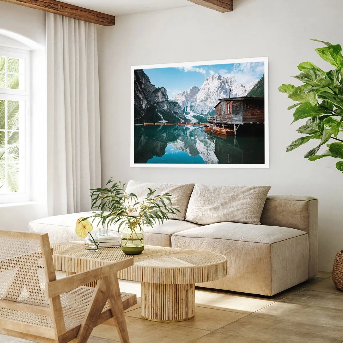 Plakat - Krystaliczny, górski poranek - 50x40 cm