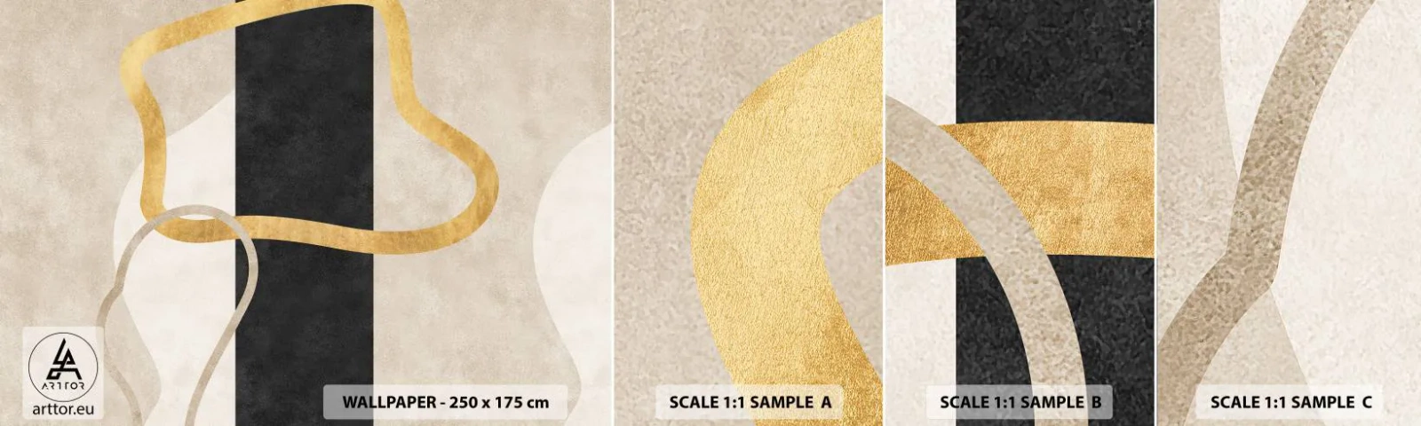 Fototapeta Próbka Samoprzylepna Deluxe Sticker - Kształty zapętlone - Art Deco, Minimalizm, Abstrakcjonizm - 100x30 cm