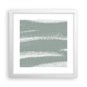 Plakat w białej ramie - Abstrakcja w zimowym klimacie - 30x30 cm