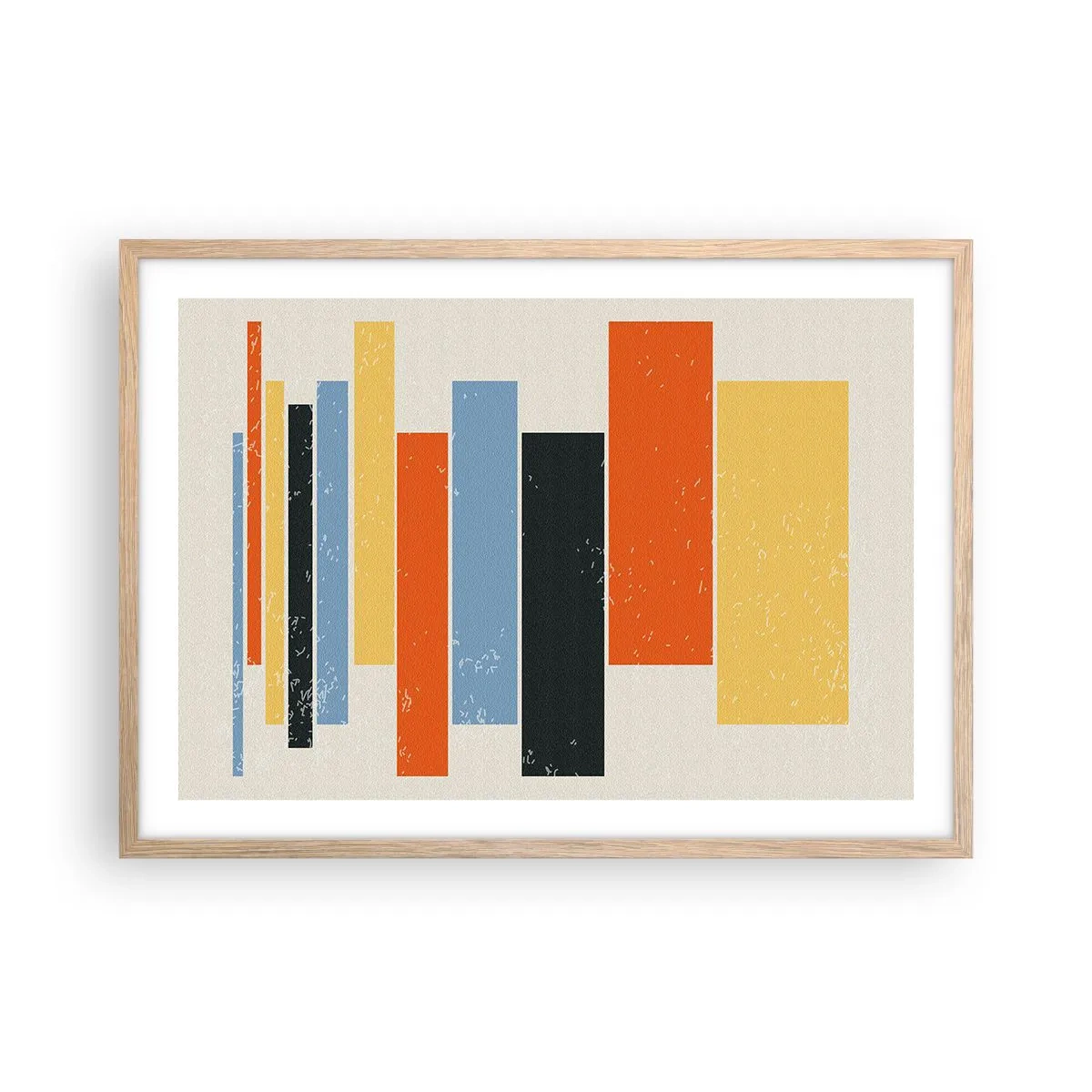 Plakat w ramie jasny dąb - Zapis muzyki - 70x50 cm