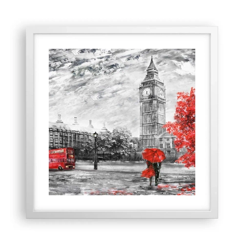 Plakat w białej ramie - Ekscytujący dzień - 40x40 cm