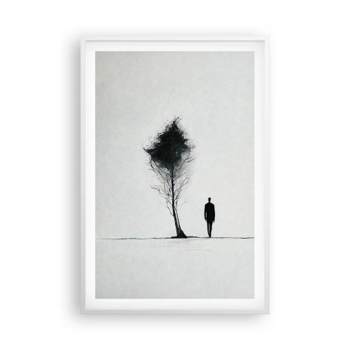 Plakat w białej ramie - Wszyscy wędrujemy - 61x91 cm