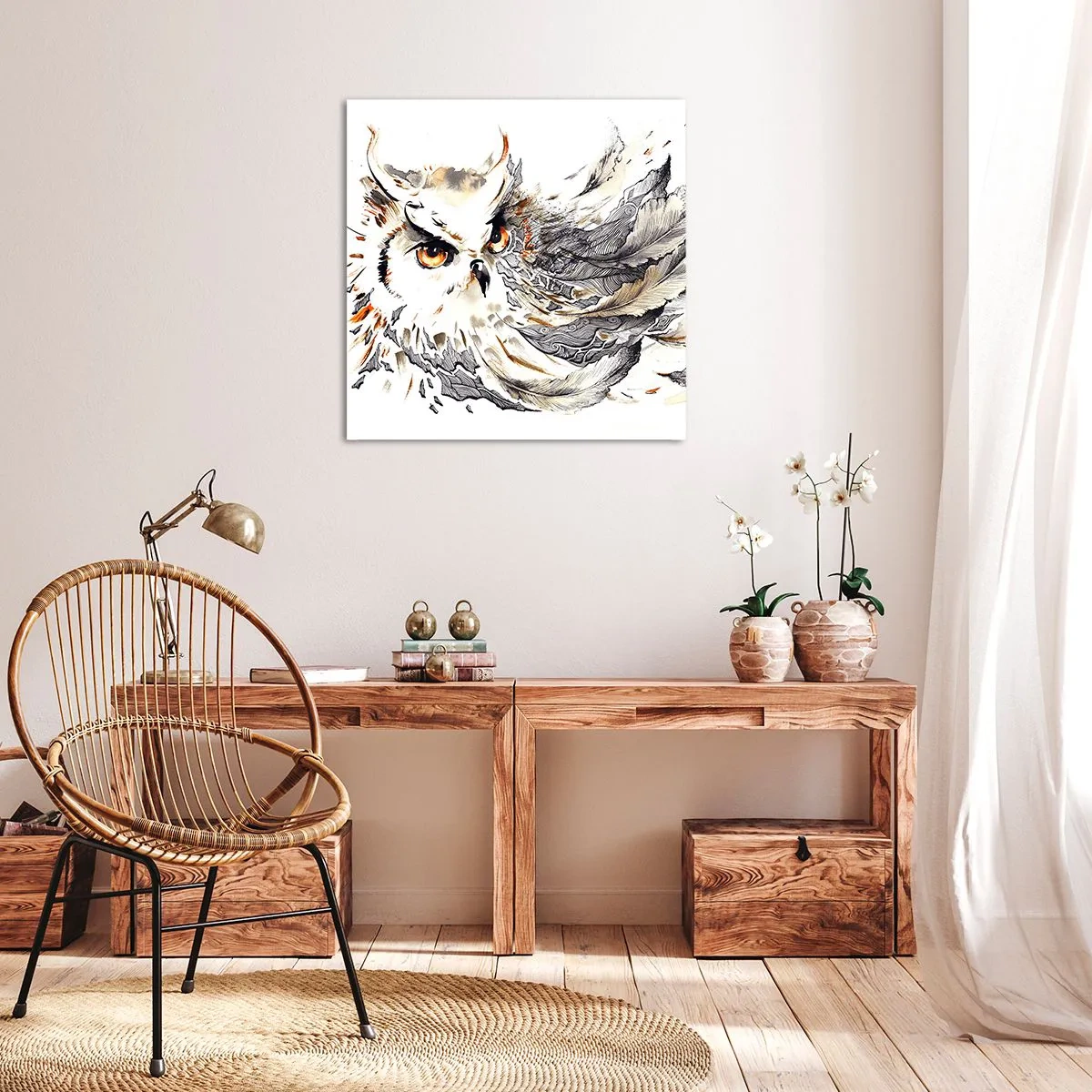 Obraz na płótnie - Przybyła ze świata magii - 60x60 cm