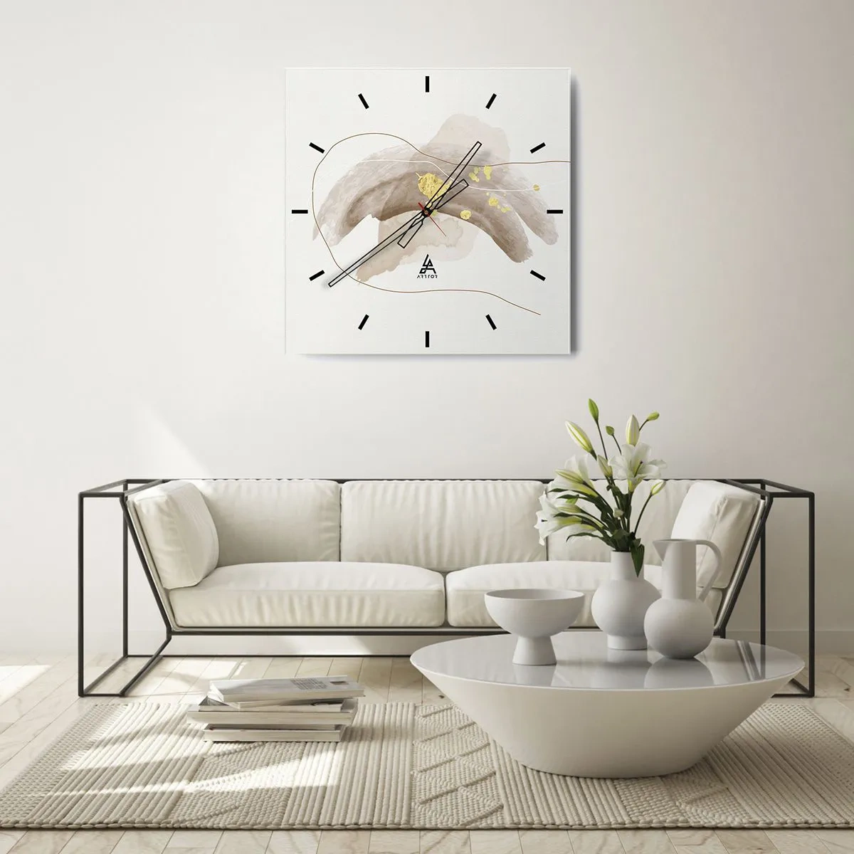 Zegar ścienny - Napotkane w przestrzeni - 40x40 cm