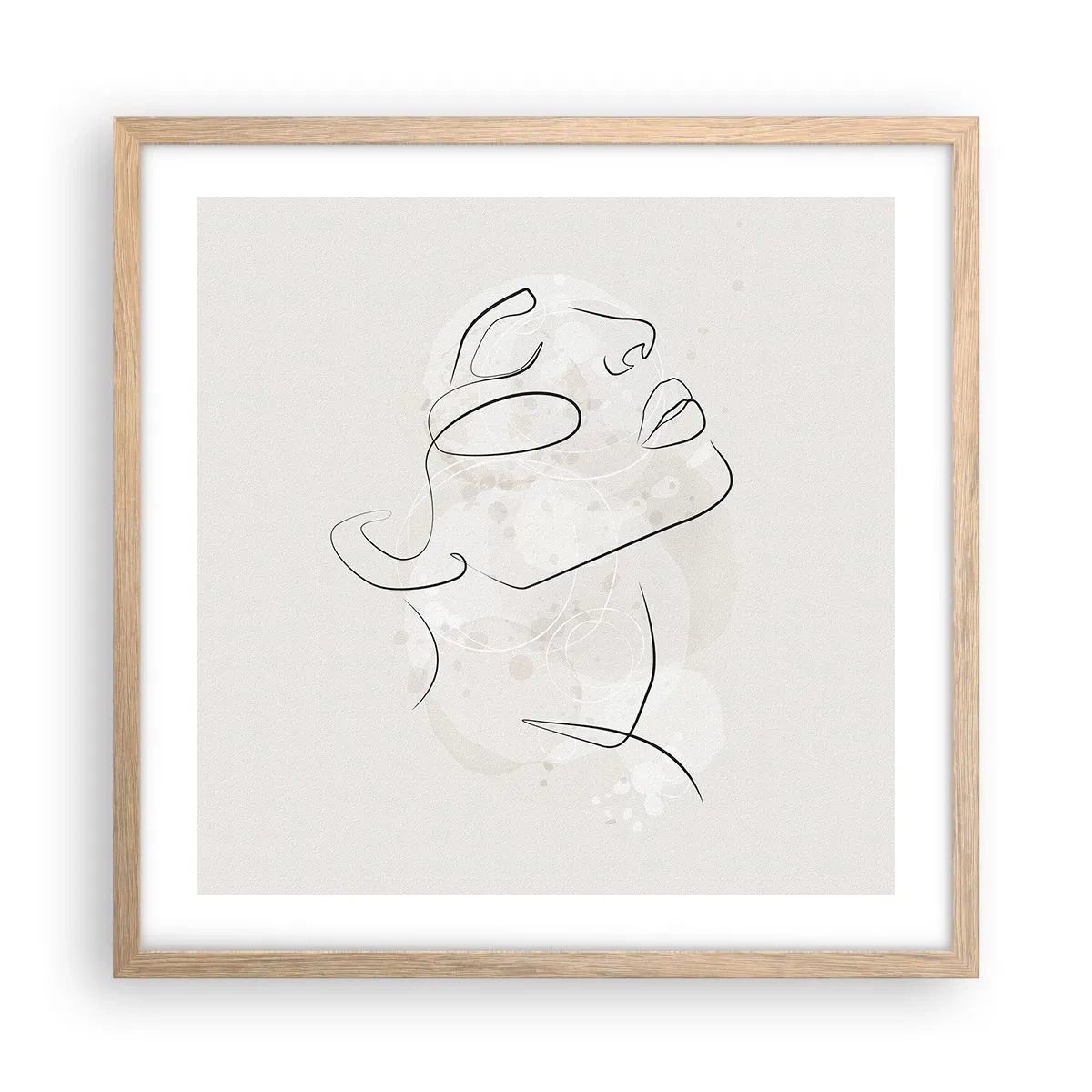 Plakat w ramie jasny dąb - Zarys marzenia - 50x50 cm