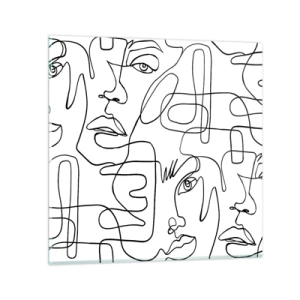 Obraz na szkle - W splątanych emocjach - 70x70 cm