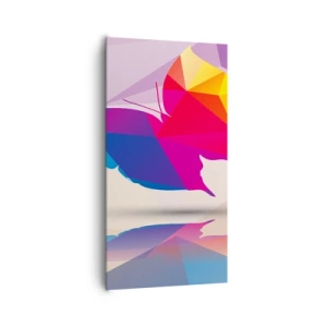 Obraz na płótnie - Motyla tęcza - 65x120 cm