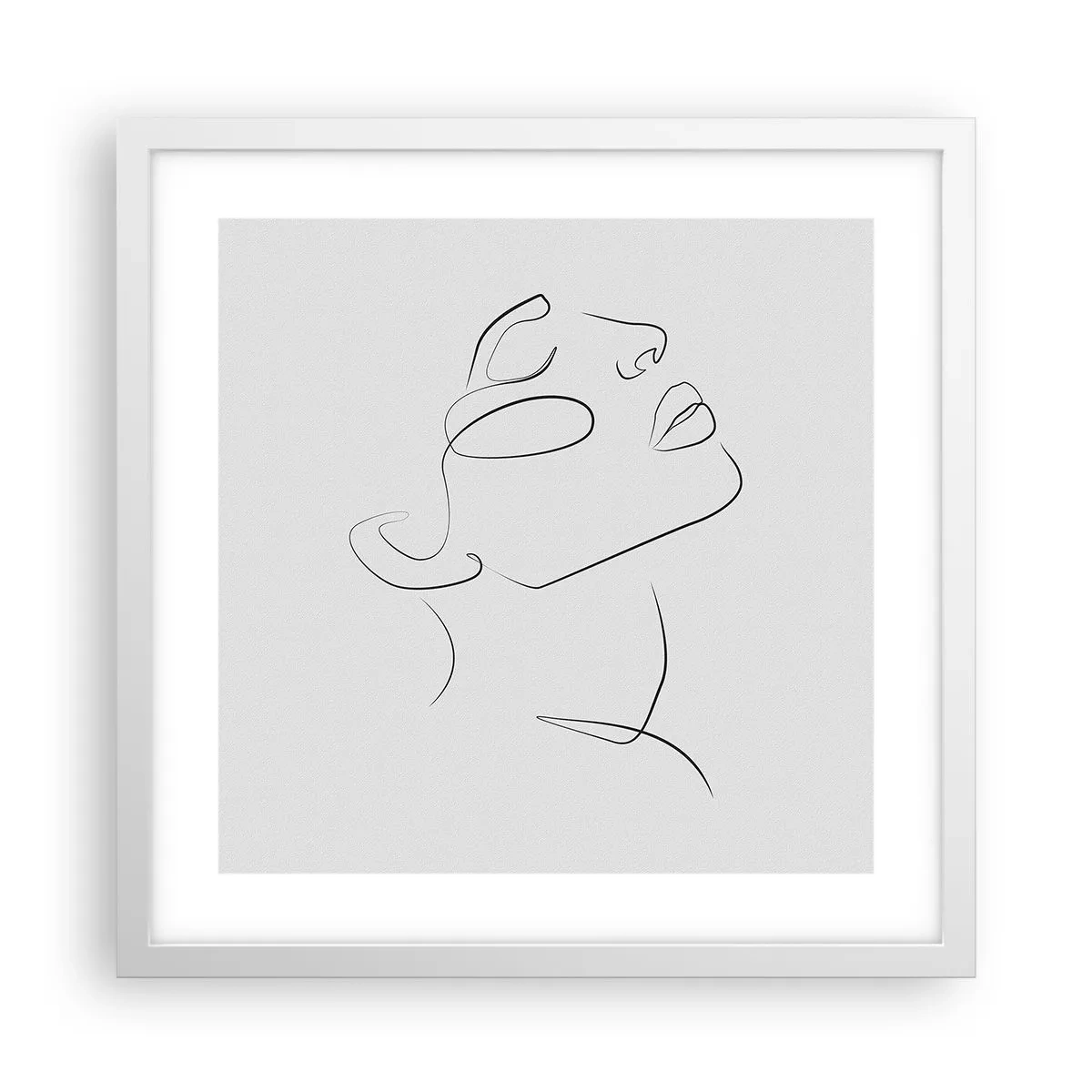 Plakat w białej ramie - Meandry marzenia - 40x40 cm