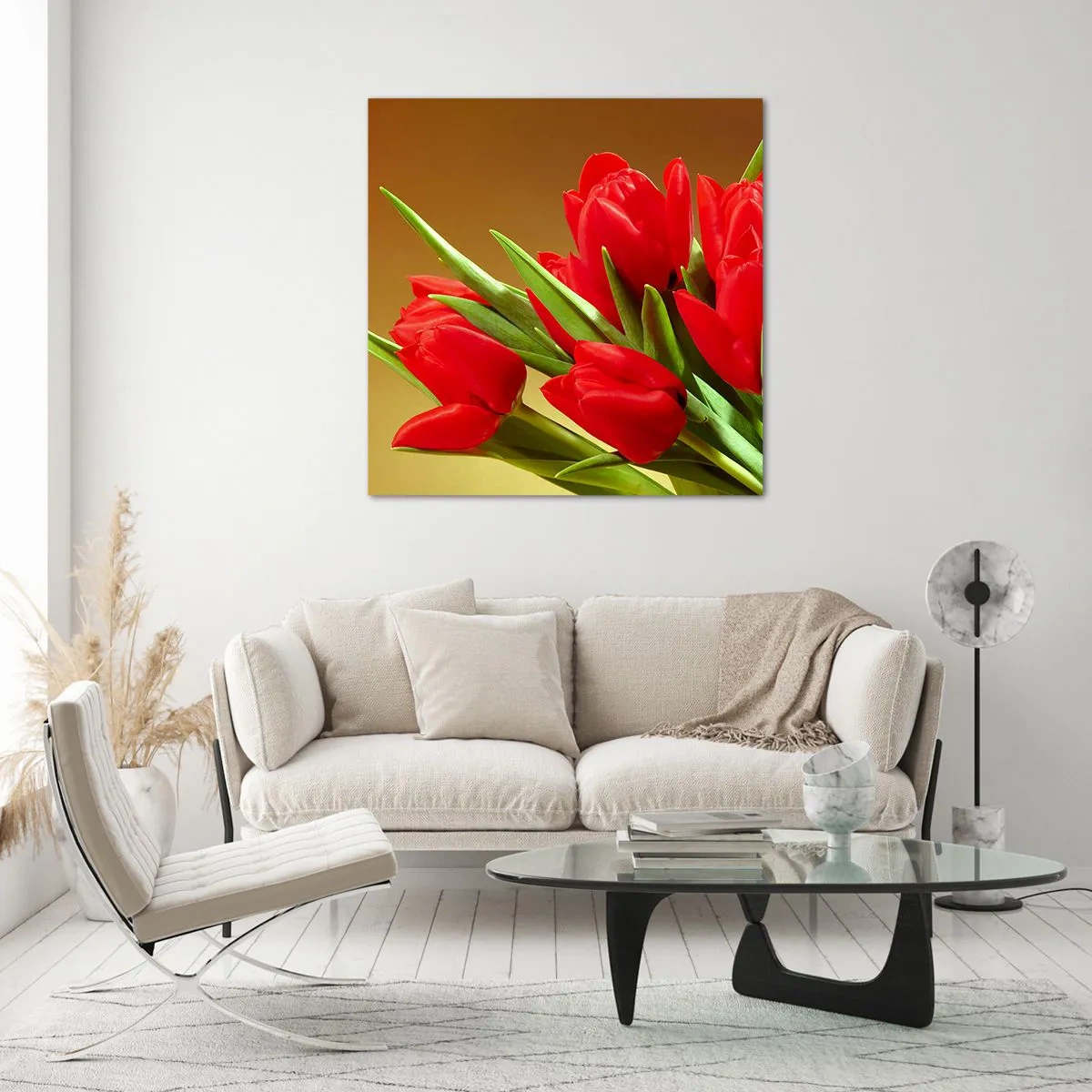 Obraz na szkle - Pęk wiosennej radości - 40x40 cm