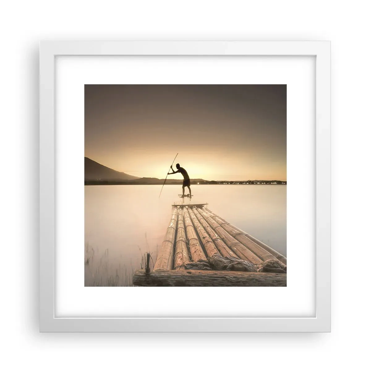 Plakat w białej ramie - Przed spoczynkiem - 30x30 cm