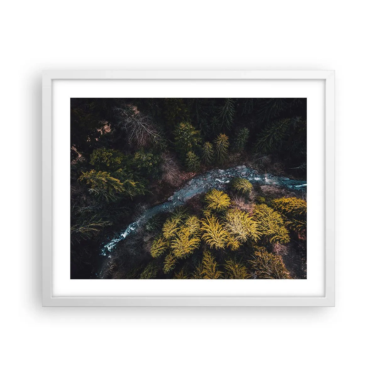 Plakat w białej ramie - Szybko, coraz szybciej - 50x40 cm