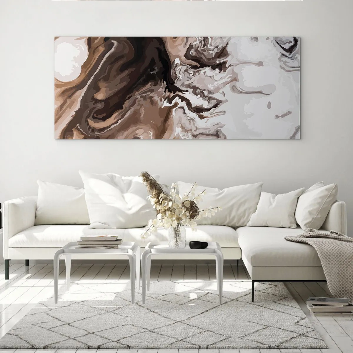 Obraz na szkle - Kontredans barw - 100x40 cm