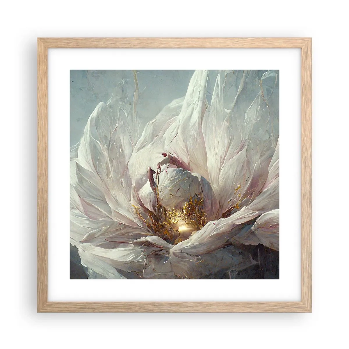 Plakat w ramie jasny dąb - Rozkwita raz na sto lat - 40x40 cm
