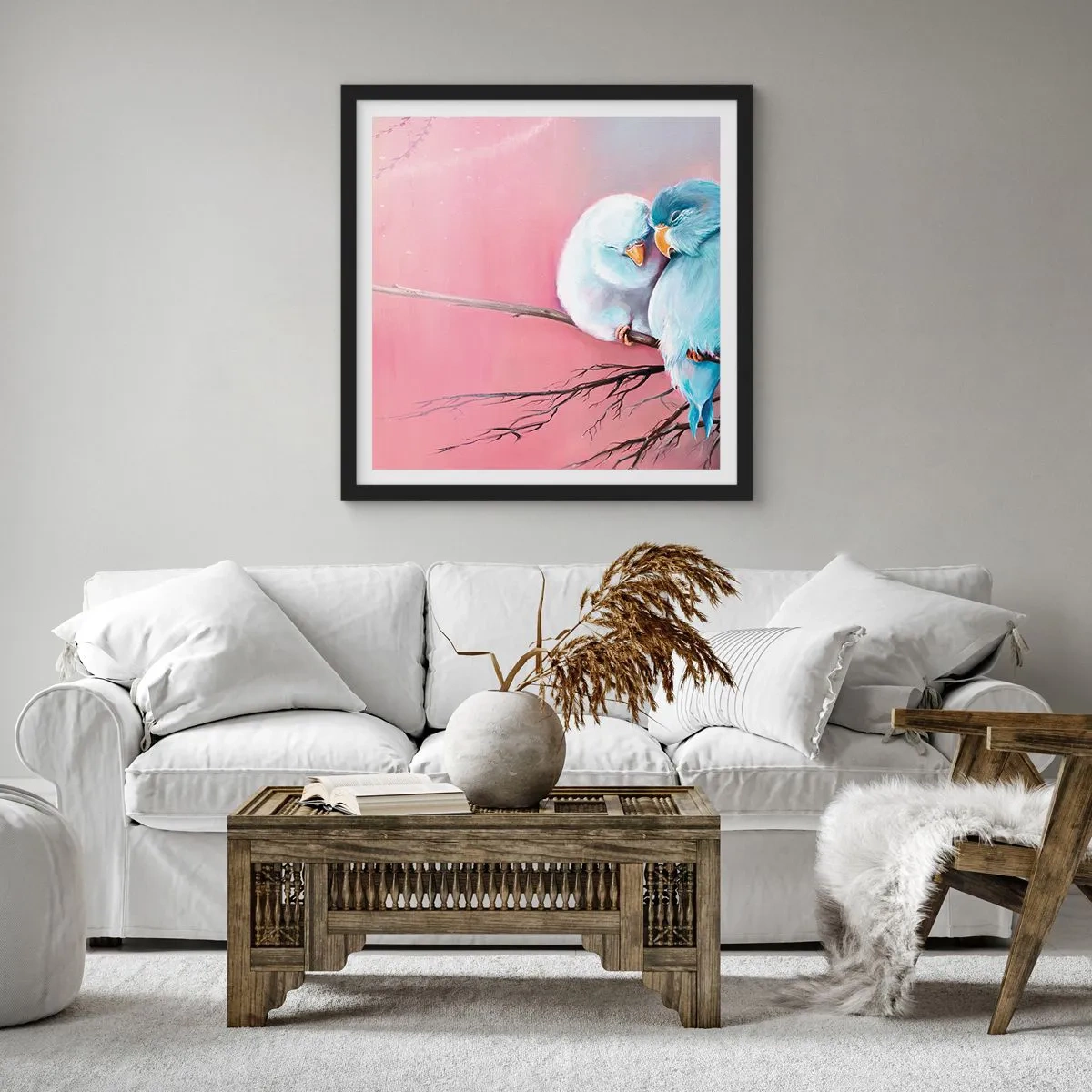 Plakat w czarnej ramie - Cóż tu dodać?… - 30x30 cm