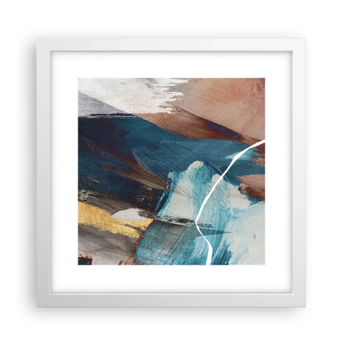 Plakat w białej ramie - Z rozmachem i energicznie - 30x30 cm