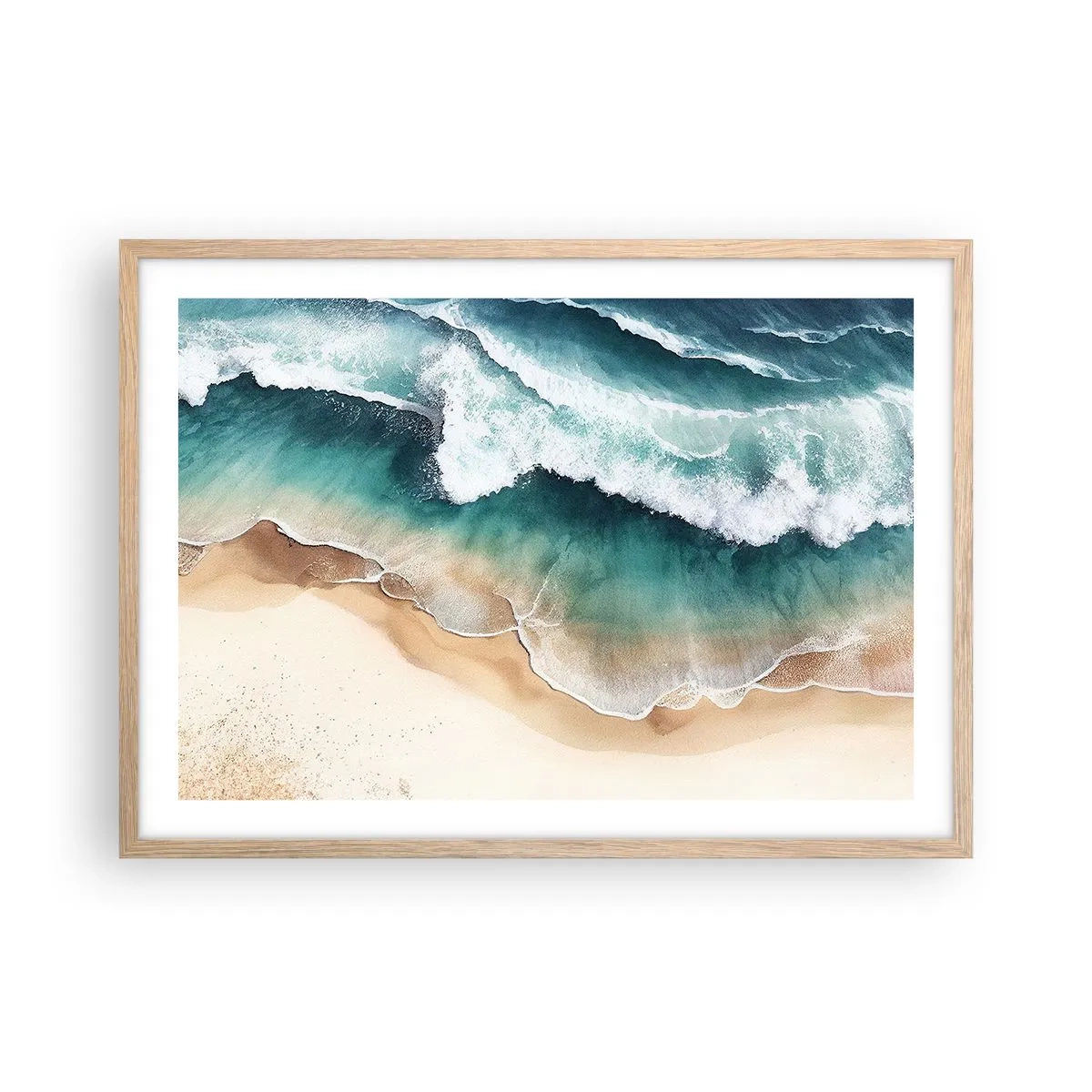 Plakat w ramie jasny dąb - Odwieczne spotkanie - 70x50 cm