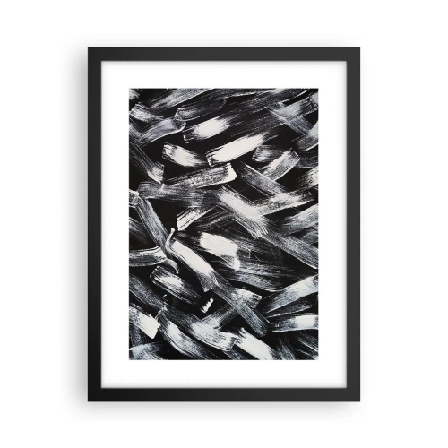 Plakat w czarnej ramie - Abstrakcja w duchu industrialnym - 30x40 cm