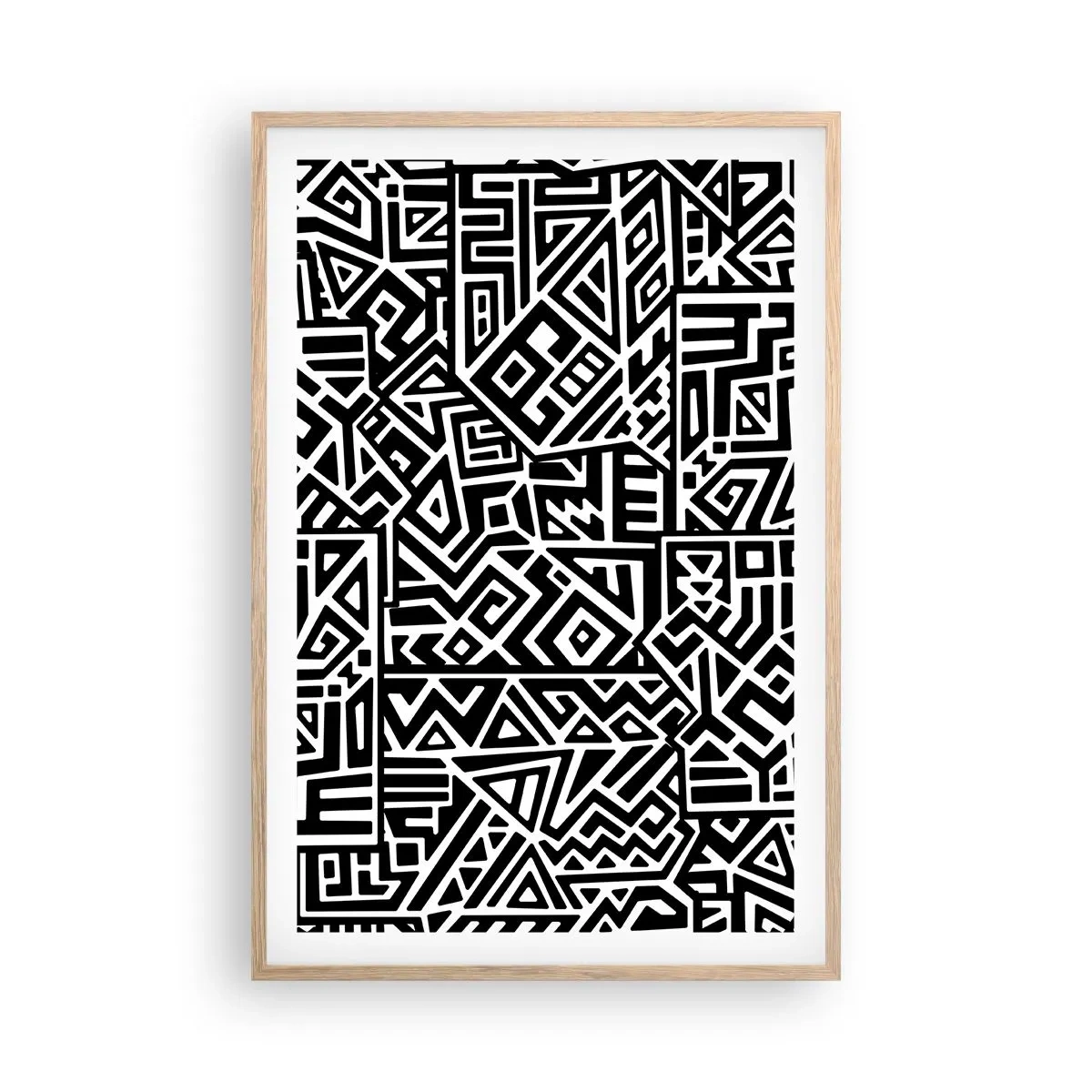 Plakat w ramie jasny dąb - Kompozycja prekolumbijska - 61x91 cm