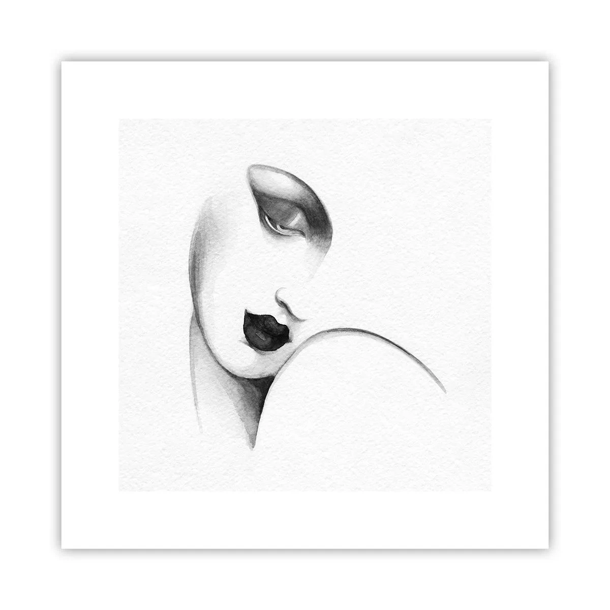 Plakat - W stylu Łempickiej - 30x30 cm