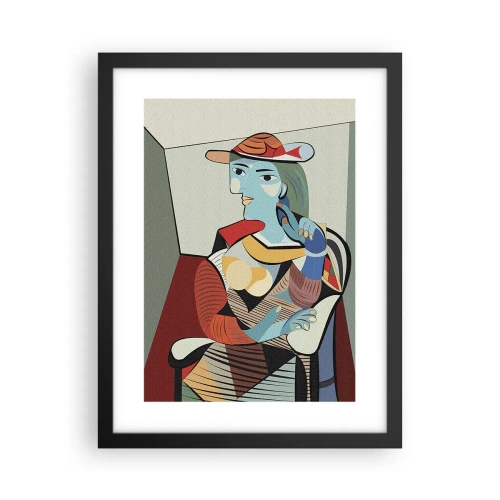 Plakat w czarnej ramie - Oczami Picassa - 30x40 cm