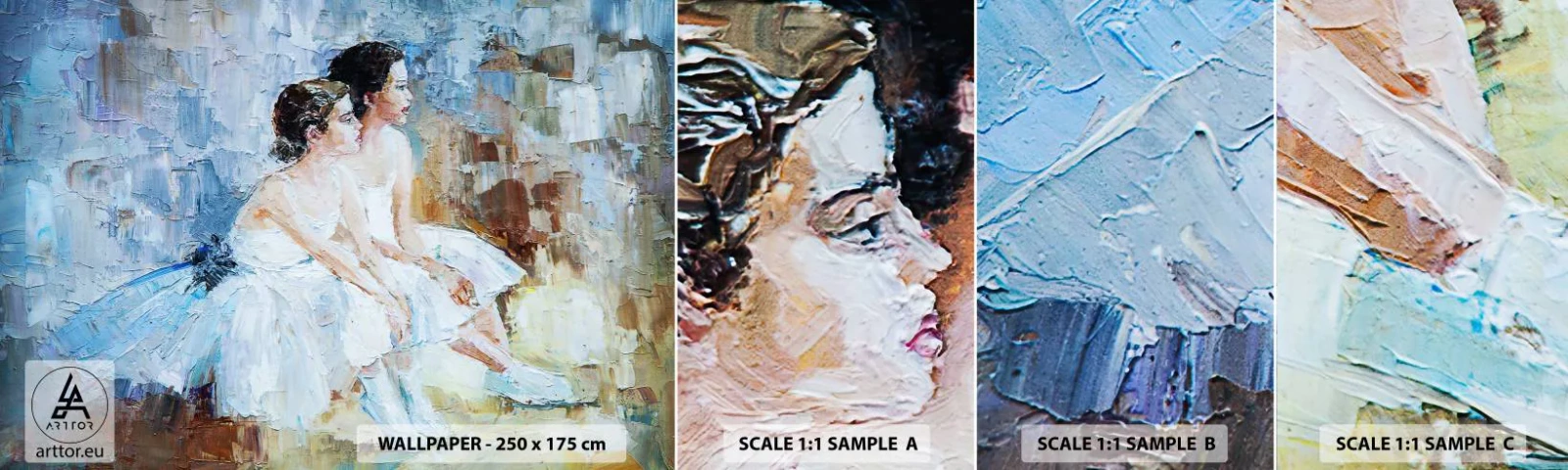 Fototapeta Próbka Standard Eco - Odpoczynek młodych łabędzi - Baletnica, Taniec, Balet - 100x30 cm