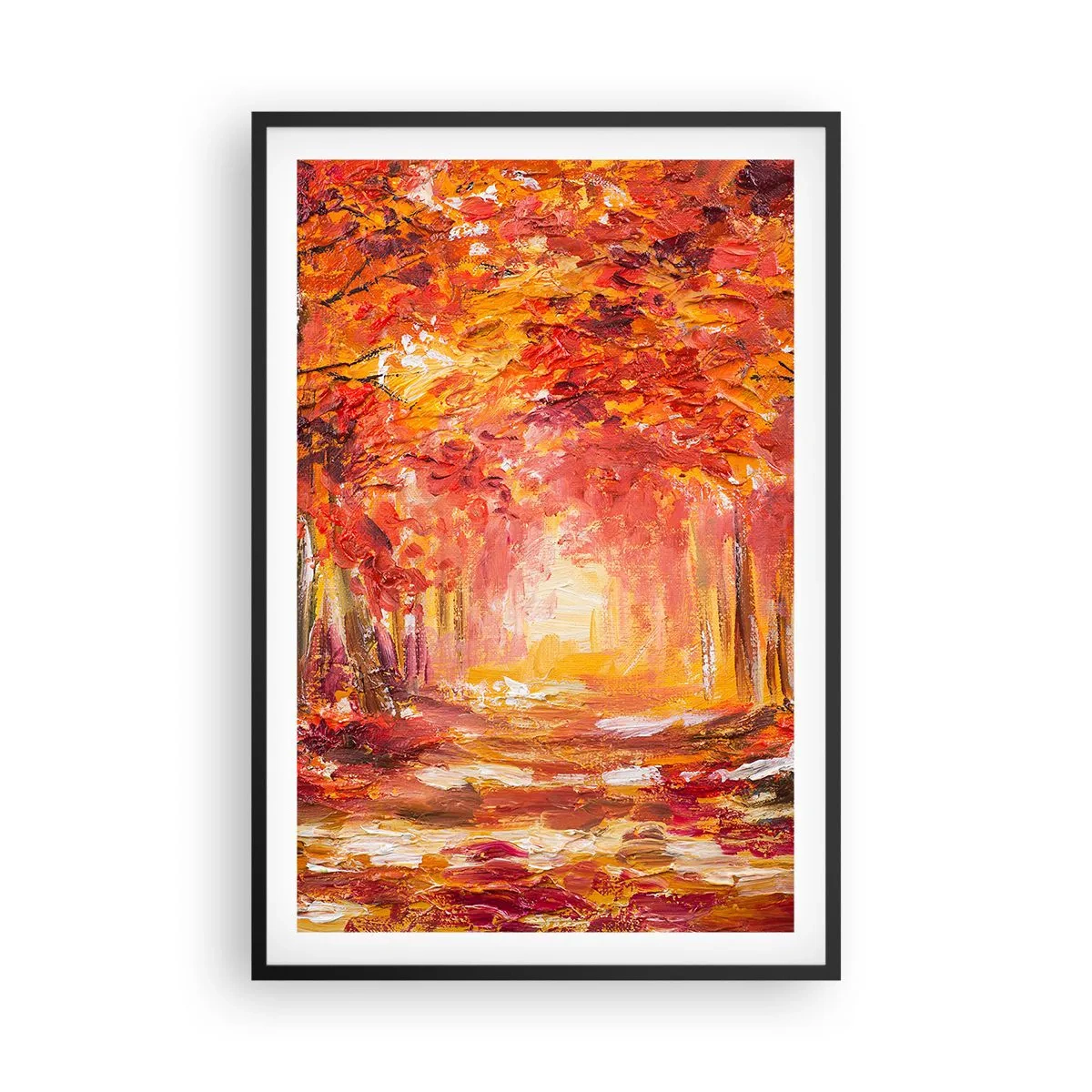 Plakat w czarnej ramie - Miedziany las - 61x91 cm