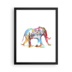 Plakat w czarnej ramie - Indie - aura miłości - 30x40 cm