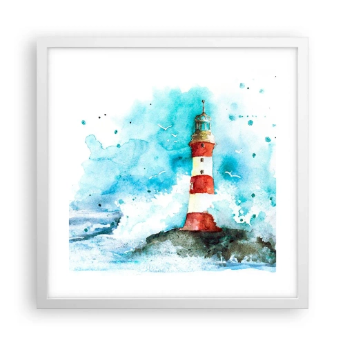 Plakat w białej ramie - Jedność żywiołów - 40x40 cm