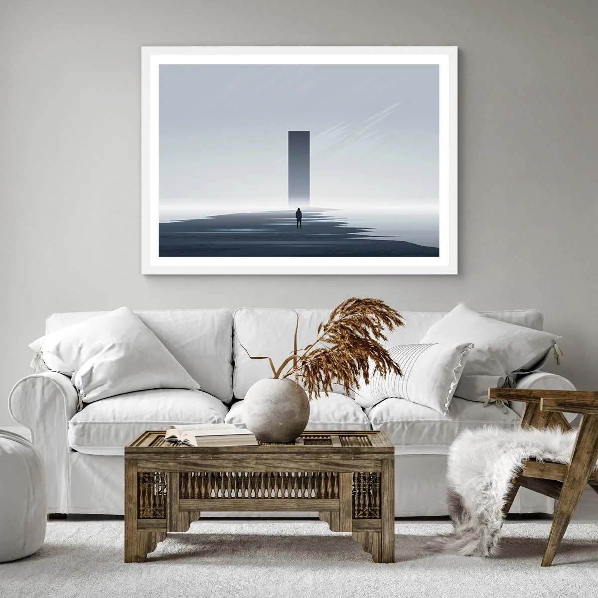 Plakat w białej ramie - Szansa czy zagrożenie? - 30x30 cm