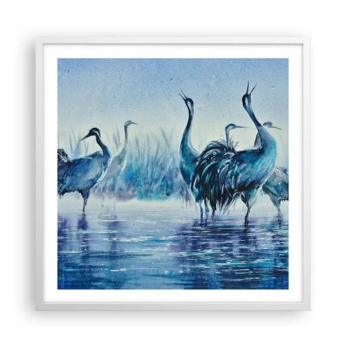 Plakat w białej ramie - Poranne spotkanie - 60x60 cm