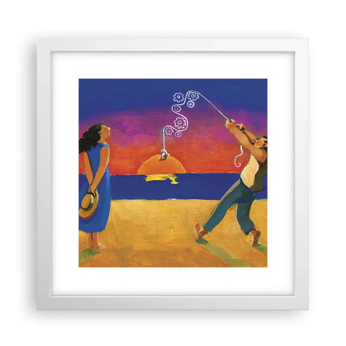 Plakat w białej ramie - Więcej niż gwiazdka z nieba - 30x30 cm