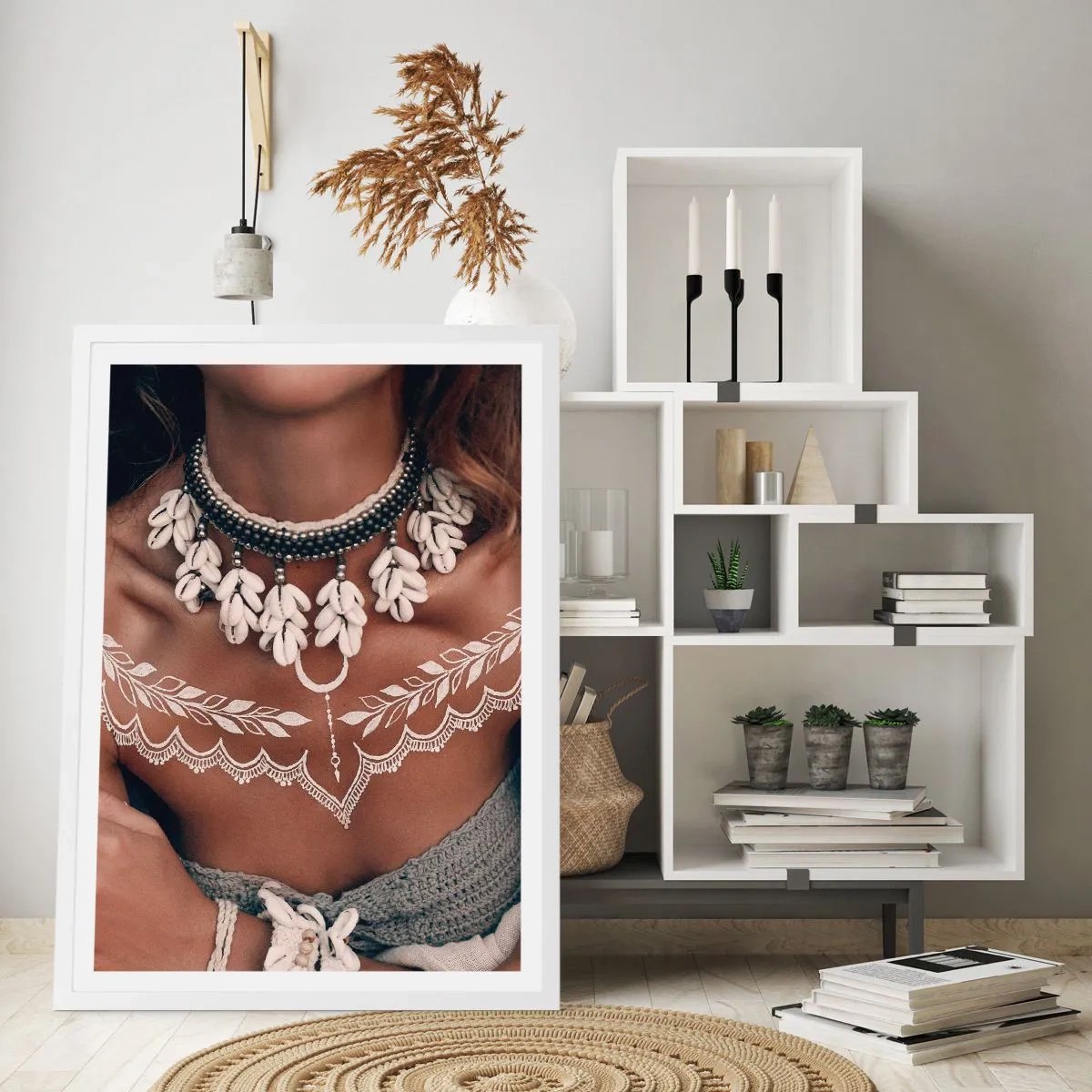 Plakat w białej ramie - Talizmany, rytuały kobiecości - 40x50 cm