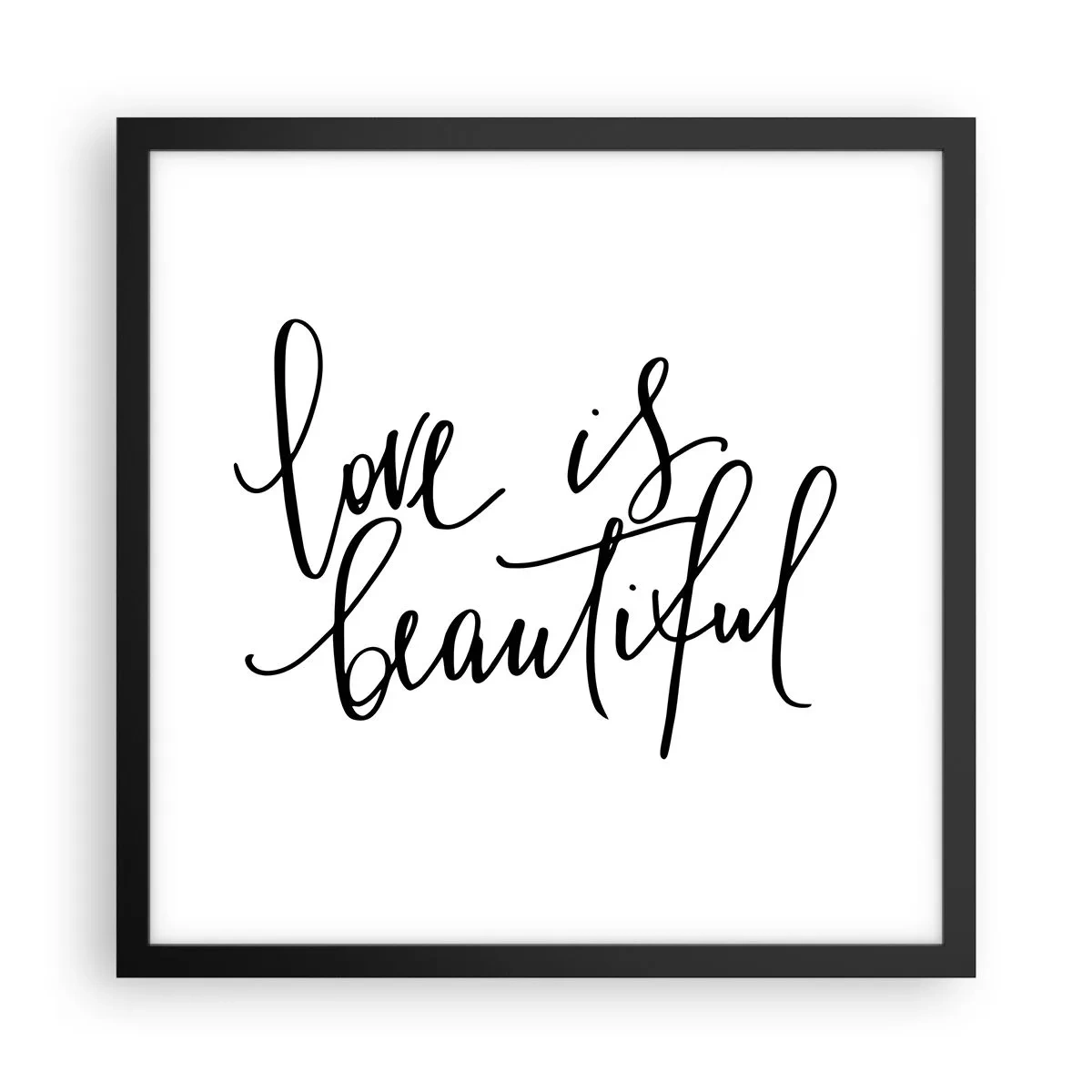 Plakat w czarnej ramie - Czytaj i powtarzaj - 40x40 cm