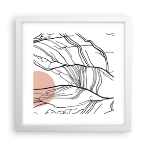 Plakat w białej ramie - W sieci gałązek - 30x30 cm
