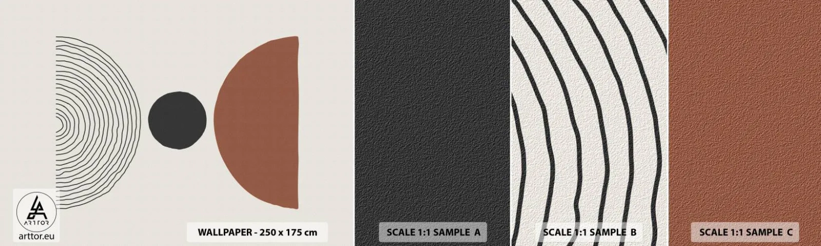 Fototapeta Próbka Standard Eco - W centrum uwagi - Abstrakcja, Sztuka, Półokręgi - 100x30 cm