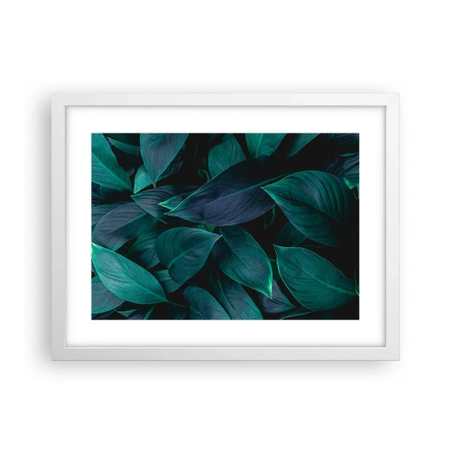 Plakat w białej ramie - Zieleń sama w sobie - 40x30 cm