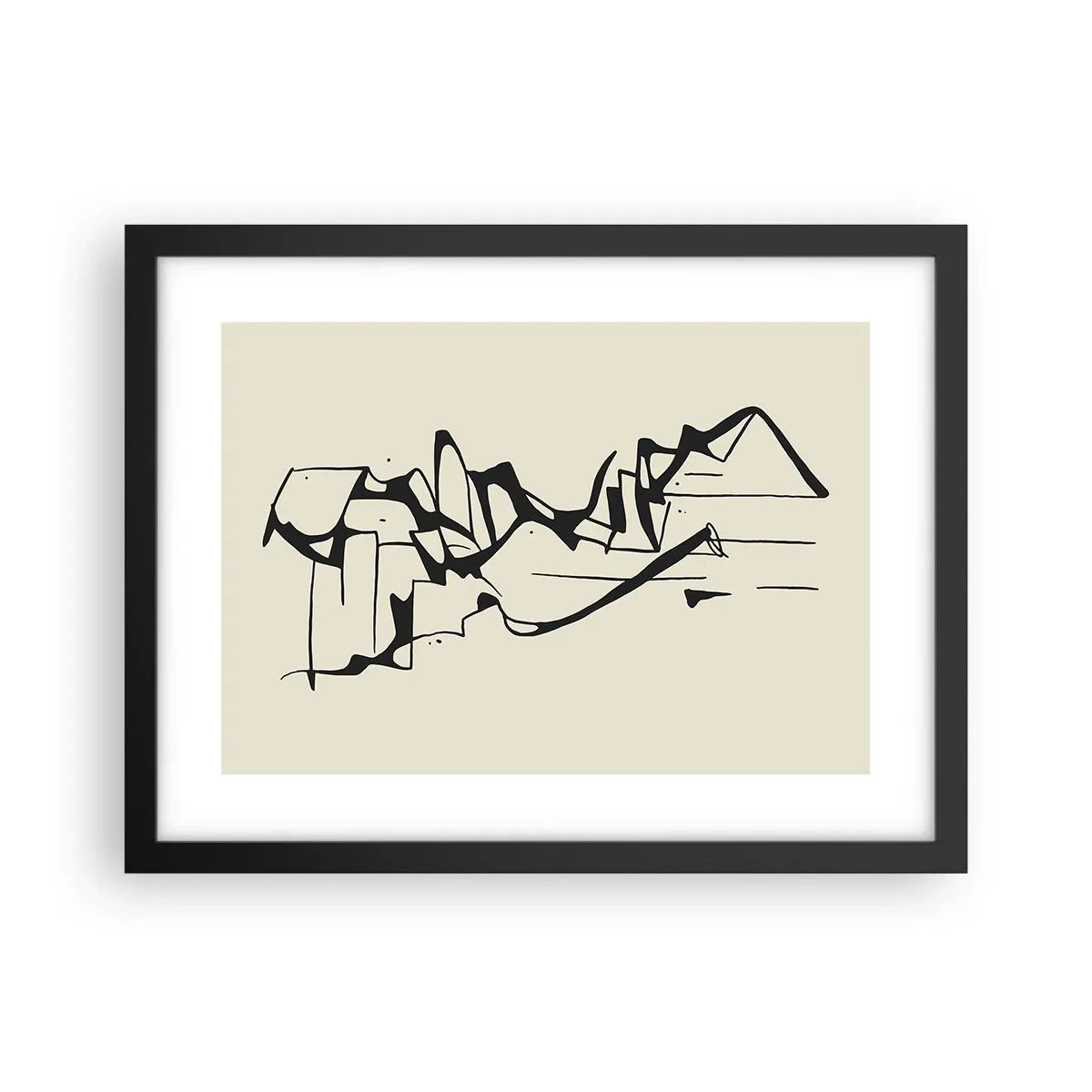 Plakat w czarnej ramie - Być może pejzaż - 40x30 cm